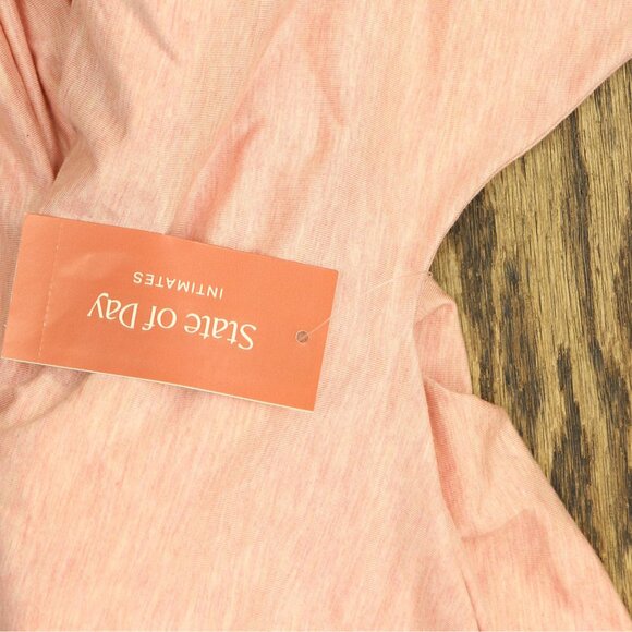 NWT State of Day Womens Fluid Knit Solid Tank Nightgown Blush Heather Pink S - Picture 4 of 5